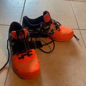 Orange Reebok crossfit lifters